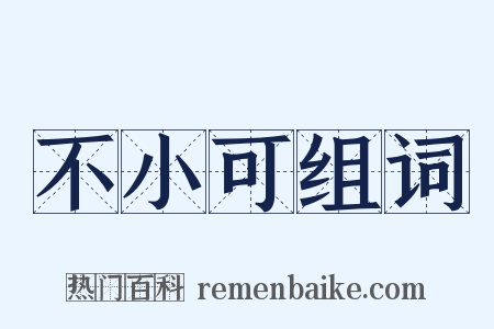 不小可组词是什么意思的图片